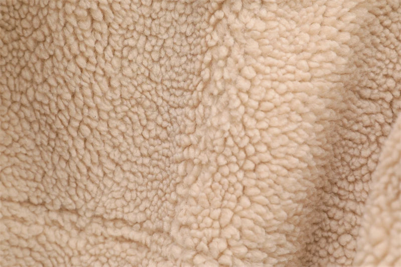 Veste Vintage Marron - Fourrure Épaisse avec Ceinture