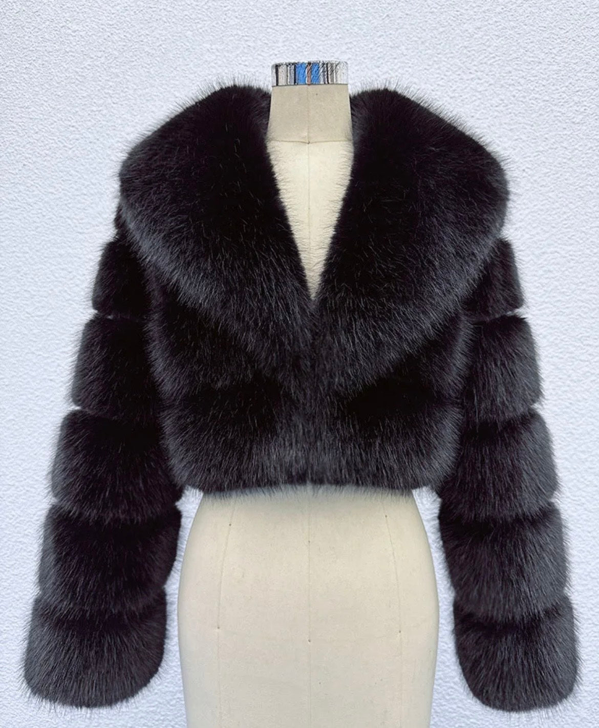 Manteau Court Blanc - Fourrure Furry Style Hiver