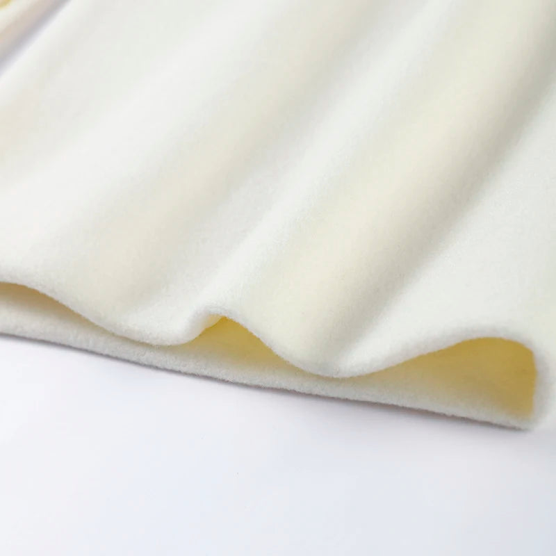 Manteau Laine Blanc - Coupe Slim Élégante