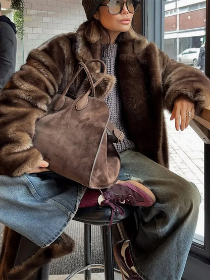 Veste Fluffy Multicolore - Fourrure Longue Haute Rue