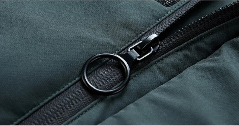 Doudoune Hiver Grise - Duvet de Canard, Coupe-Vent