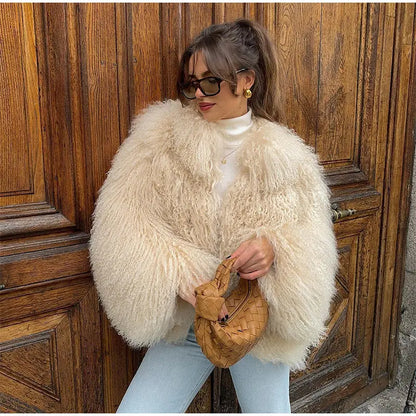 Veste Courte Abricot - Fourrure Fluffy Chic 2025