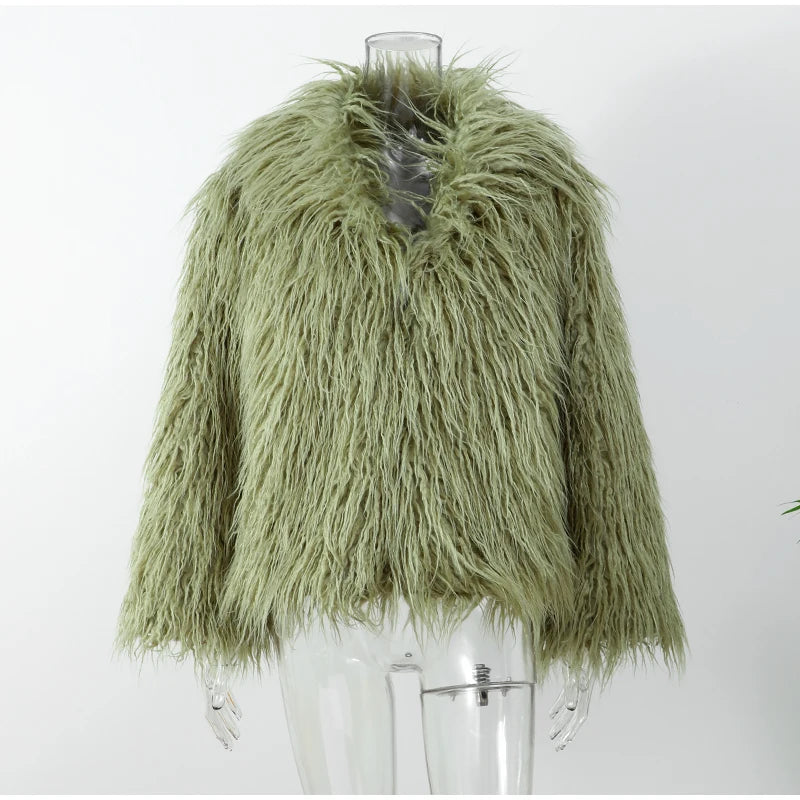 Veste Courte Abricot - Fourrure Fluffy Chic 2025