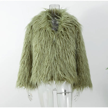 Veste Courte Abricot - Fourrure Fluffy Chic 2025