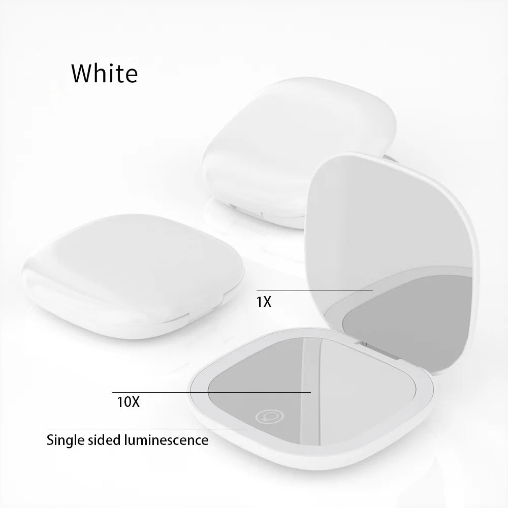 Miroir LED Grossissant - Compact & Rechargeable