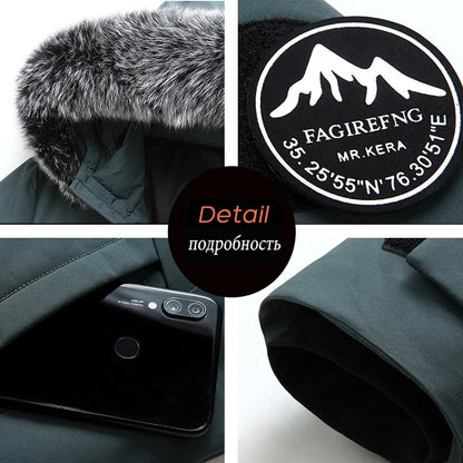 Doudoune Hiver Grise - Duvet de Canard, Coupe-Vent