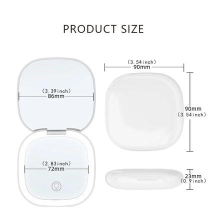 Miroir LED Grossissant - Compact & Rechargeable